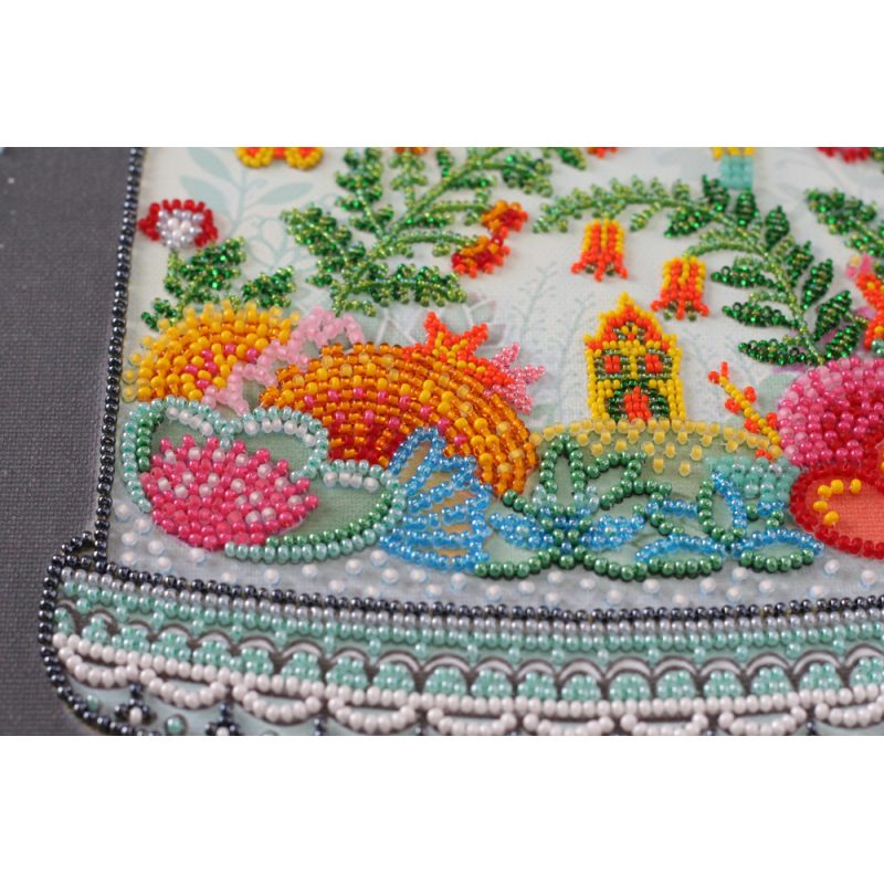Bead Embroidery Kit on Art Canvas "Forever summer"