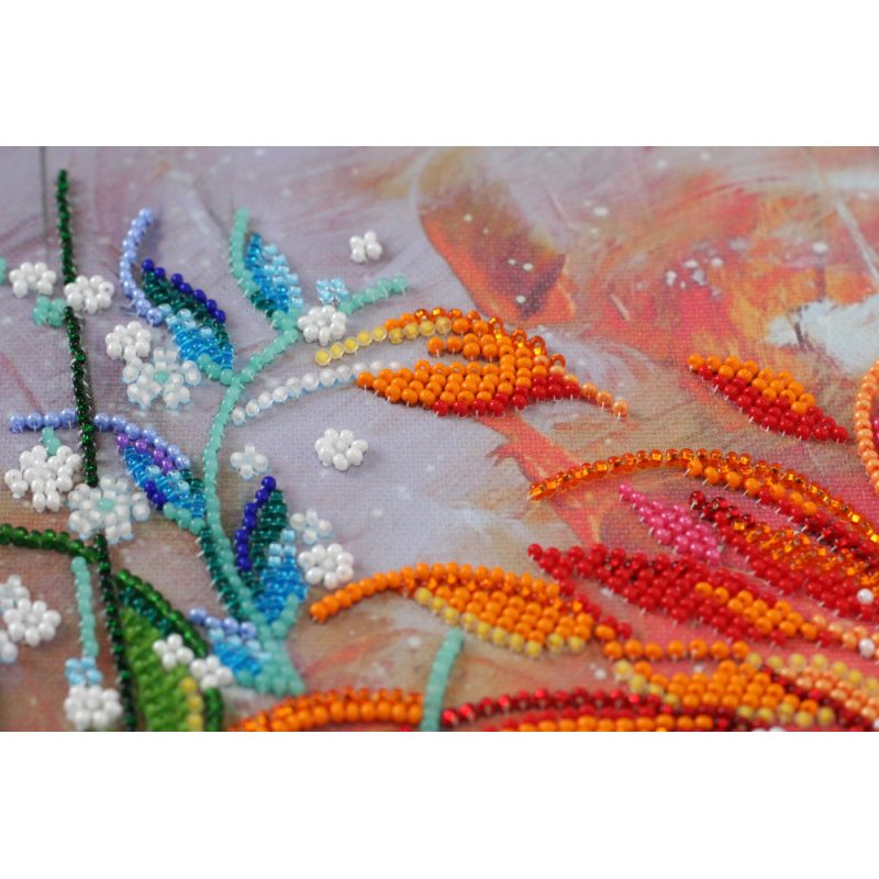 Bead Embroidery Kit on Art Canvas "Vivid"