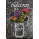 Bead Embroidery Kit on Art Canvas "Welcome"