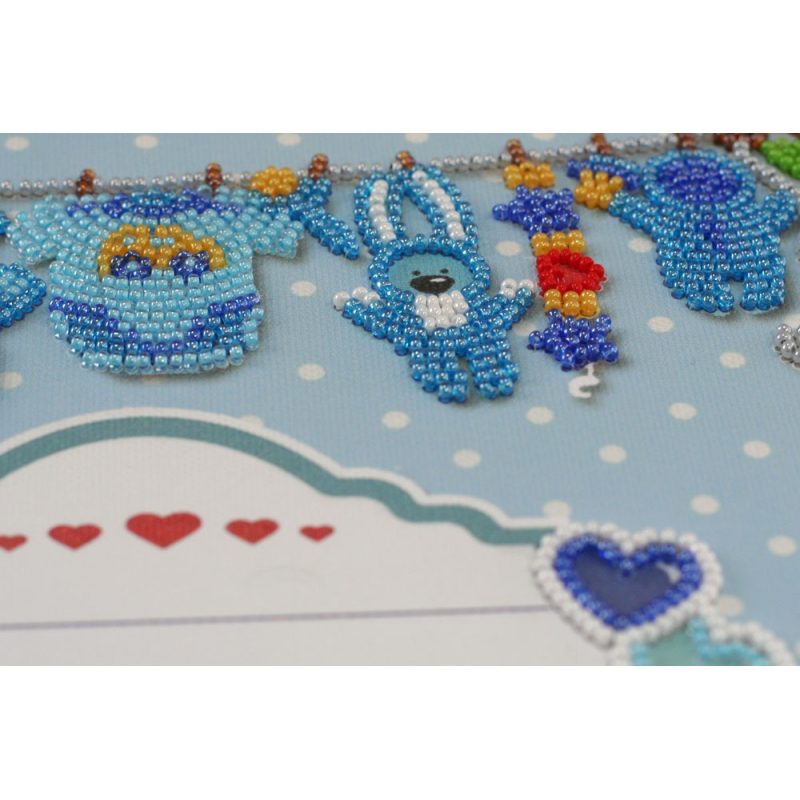 Bead Embroidery Kit on Art Canvas "Metric for a boy"