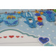 Bead Embroidery Kit on Art Canvas "Metric for a boy"