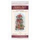 Bead Embroidery Kit on Art Canvas "Three elephants for happiness"