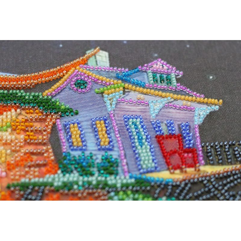 Bead Embroidery Kit on Art Canvas "Dreams under the stars"