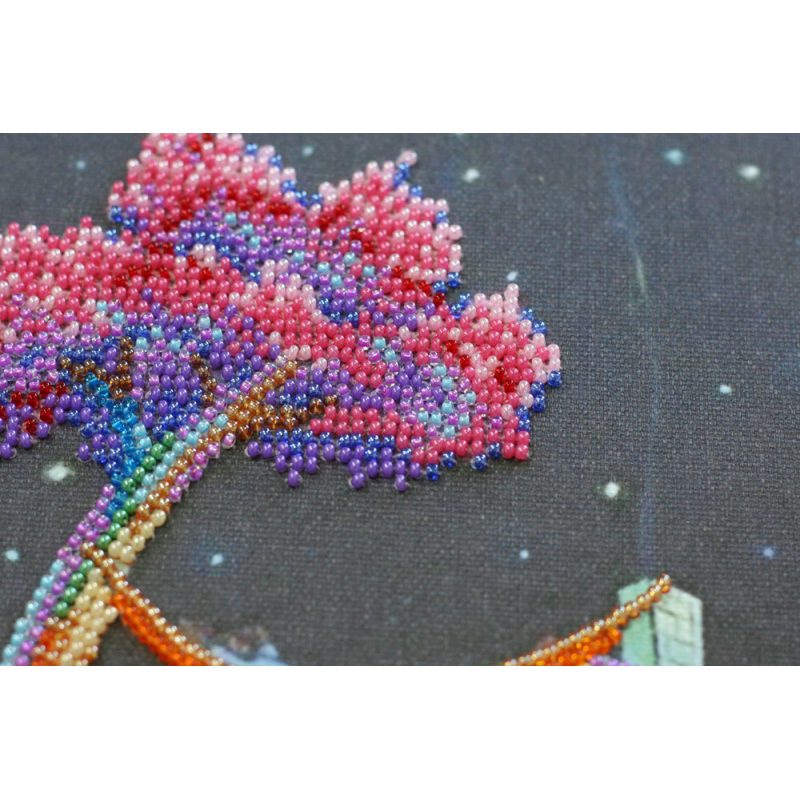 Bead Embroidery Kit on Art Canvas "Dreams under the stars"
