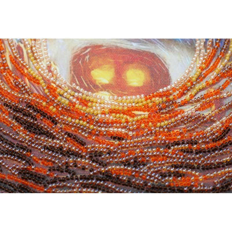 Bead Embroidery Kit on Art Canvas "Nest"