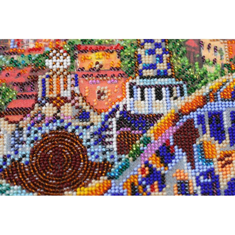 Bead Embroidery Kit on Art Canvas "Park Guell"