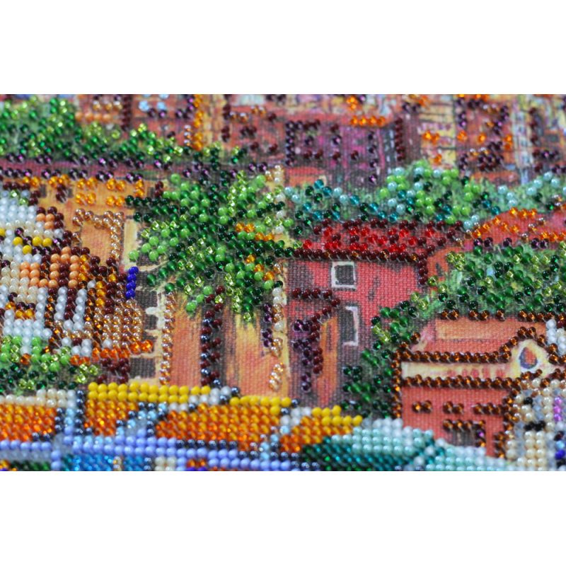 Bead Embroidery Kit on Art Canvas "Park Guell"