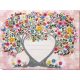 Bead Embroidery Kit on Art Canvas "Wedding certificate"