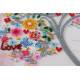 Bead Embroidery Kit on Art Canvas "Wedding certificate"