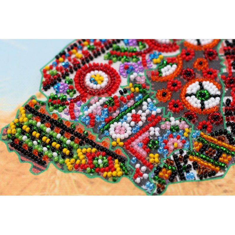 Bead Embroidery Kit on Art Canvas "Embroidered Ukraine"