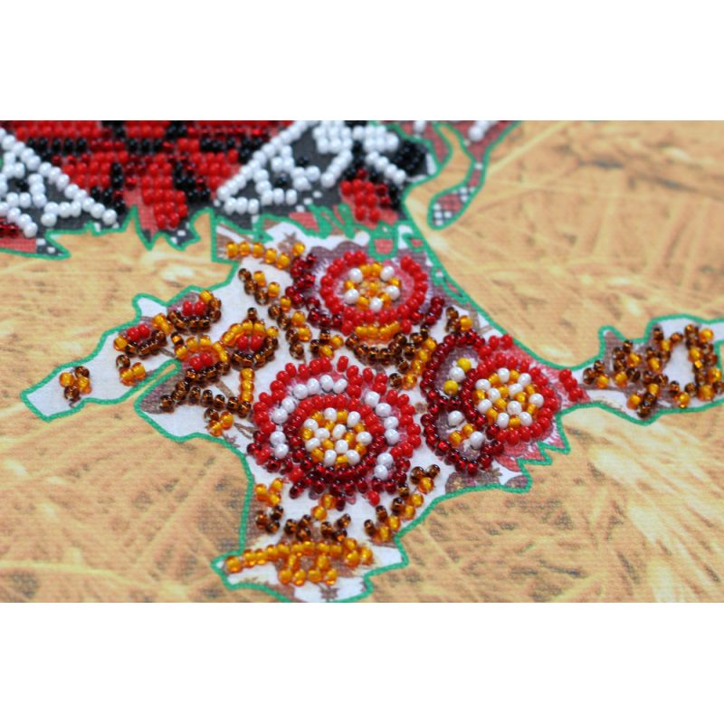 Bead Embroidery Kit on Art Canvas "Embroidered Ukraine"