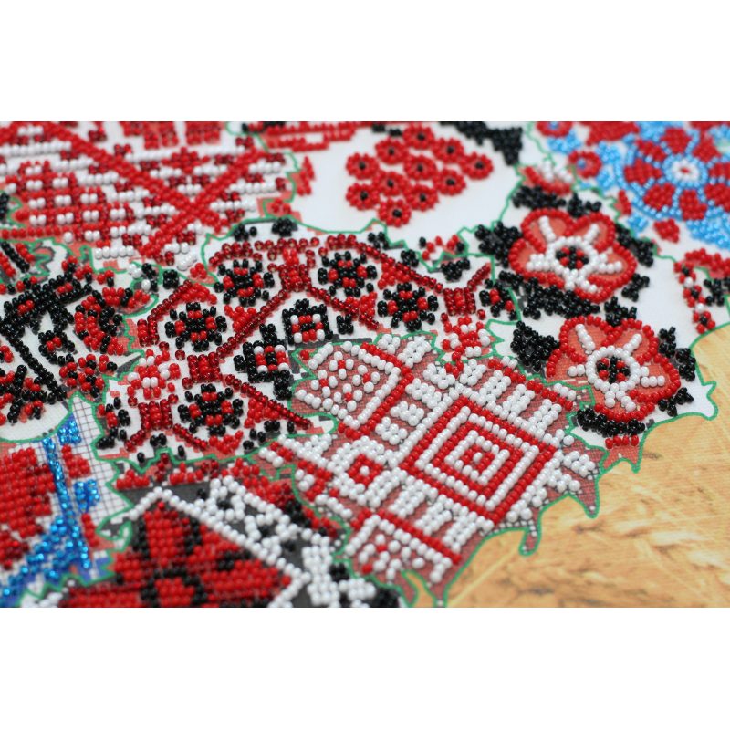 Bead Embroidery Kit on Art Canvas "Embroidered Ukraine"