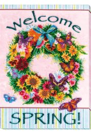 Bead Embroidery Kit on Art Canvas "Spring came"