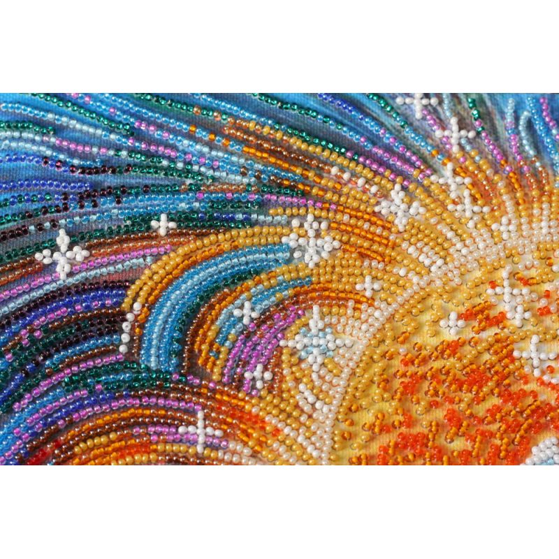 Bead Embroidery Kit on Art Canvas "Magic shine"