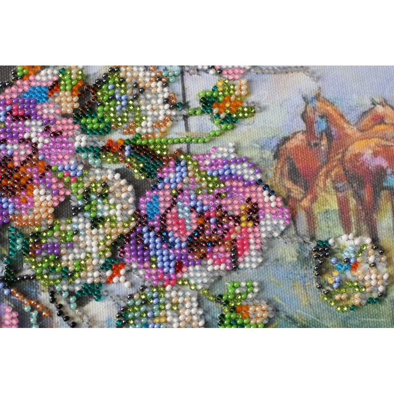 Bead Embroidery Kit on Art Canvas "Brightening"