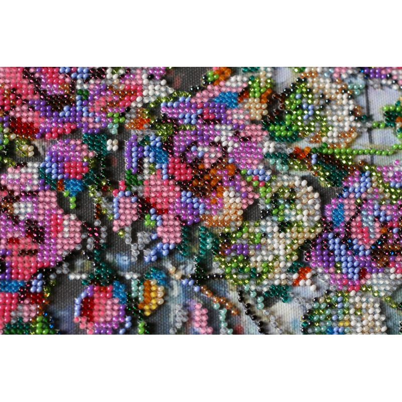 Bead Embroidery Kit on Art Canvas "Brightening"
