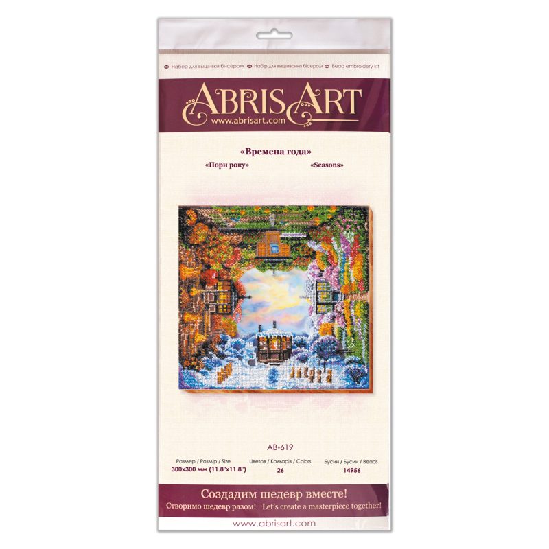 Bead Embroidery Kit on Art Canvas "seasons"