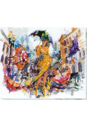 Bead Embroidery Kit on Art Canvas "Circle"