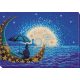 Bead Embroidery Kit on Art Canvas "Moonlight Sonata"