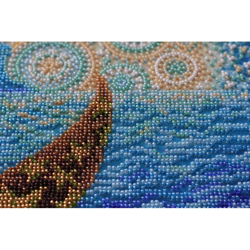 Bead Embroidery Kit on Art Canvas "Moonlight Sonata"