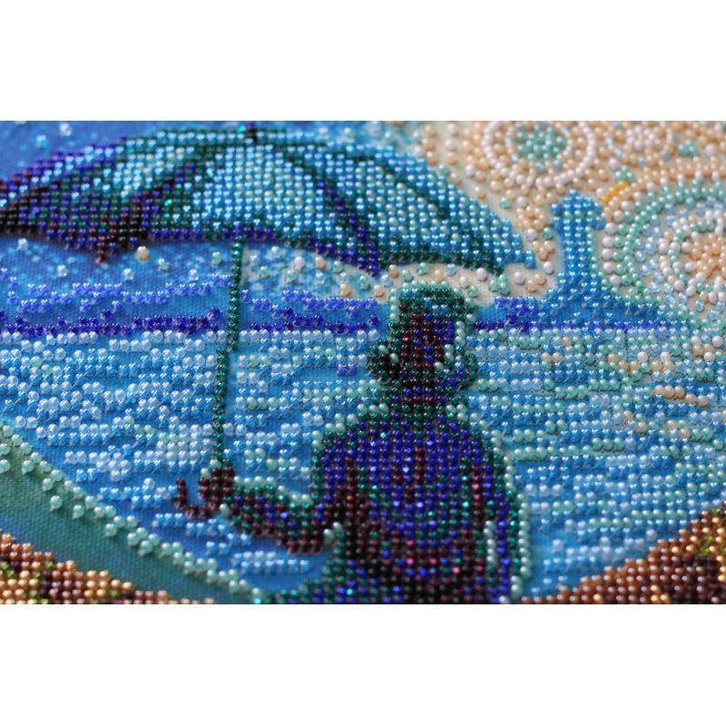 Bead Embroidery Kit on Art Canvas "Moonlight Sonata"