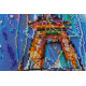 Bead Embroidery Kit on Art Canvas "Eiffel Tower"
