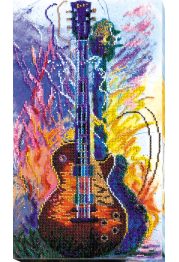 Bead Embroidery Kit on Art Canvas "Guitar sounds"