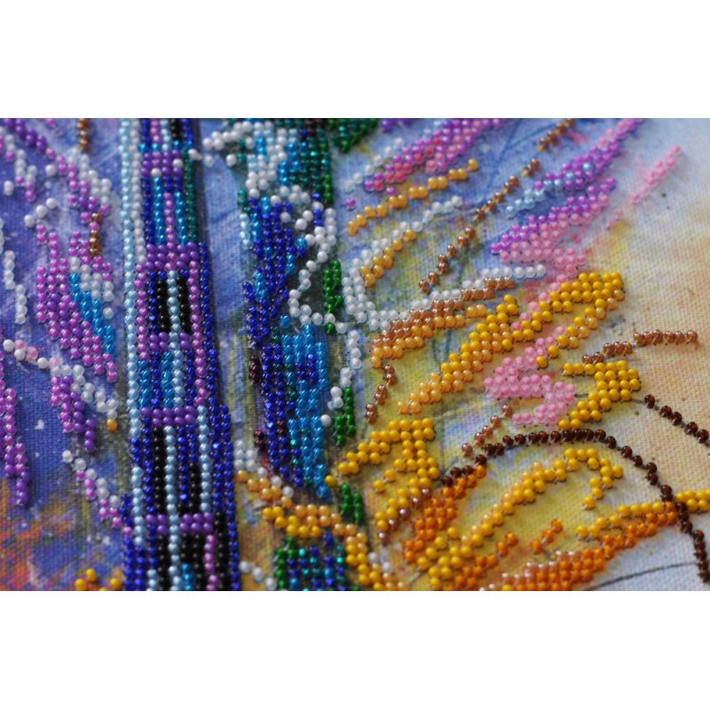 Bead Embroidery Kit on Art Canvas "Guitar sounds"