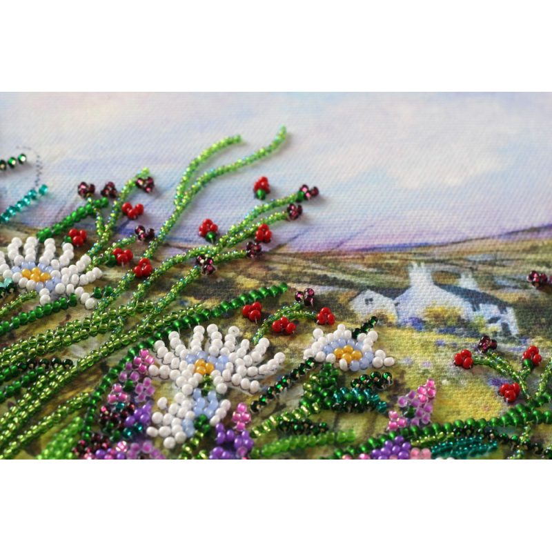 Bead Embroidery Kit on Art Canvas "Music of herbs"