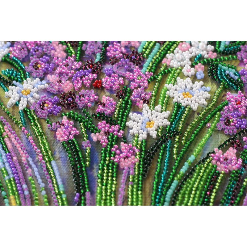 Bead Embroidery Kit on Art Canvas "Music of herbs"