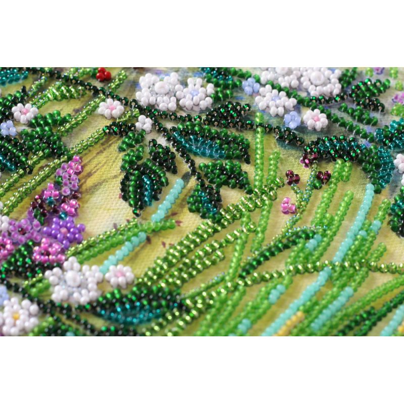 Bead Embroidery Kit on Art Canvas "Music of herbs"