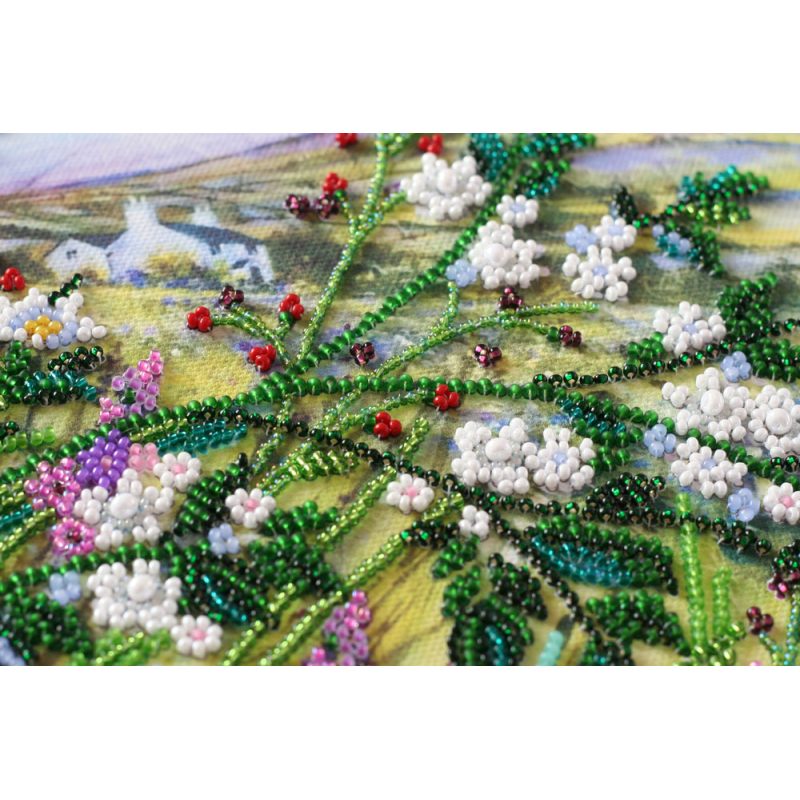 Bead Embroidery Kit on Art Canvas "Music of herbs"