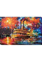 Bead Embroidery Kit on Art Canvas "Motorship"