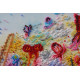 Bead Embroidery Kit on Art Canvas "Sparks of sound"