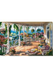 Bead Embroidery Kit on Art Canvas "Terrace"