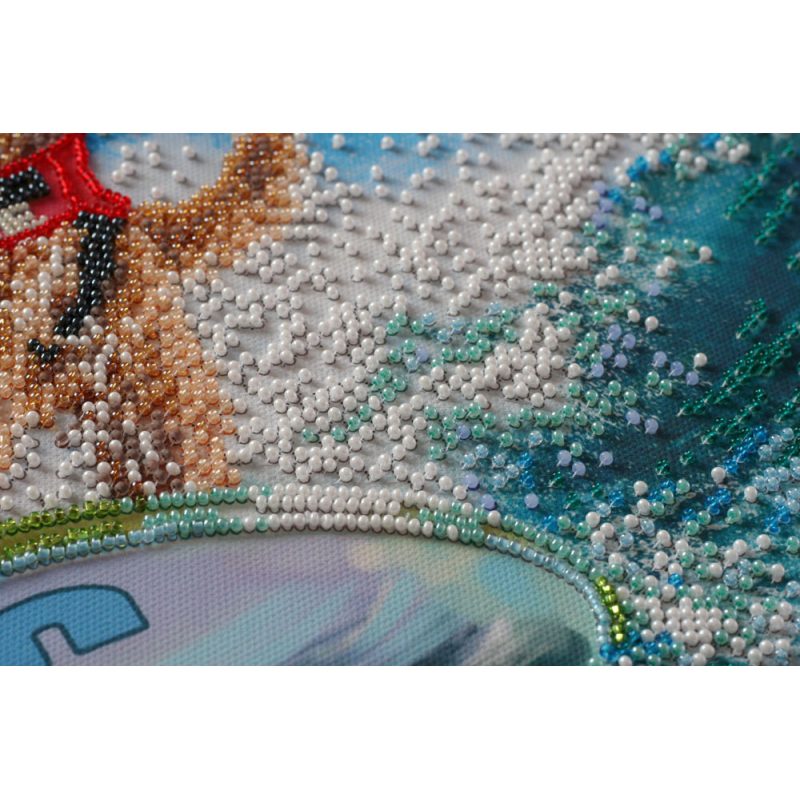 Bead Embroidery Kit on Art Canvas "A sea of joy"