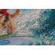 Bead Embroidery Kit on Art Canvas "A sea of joy"