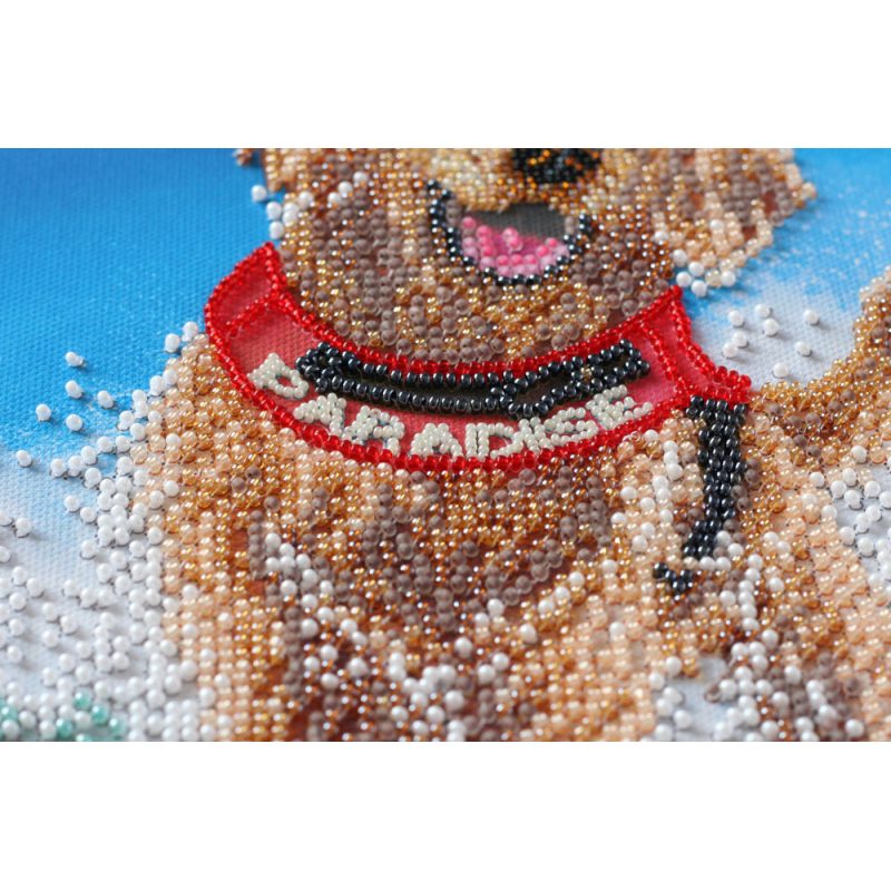 Bead Embroidery Kit on Art Canvas "A sea of joy"
