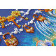 Bead Embroidery Kit on Art Canvas "Bluebird of happiness"