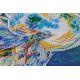 Bead Embroidery Kit on Art Canvas "Bluebird of happiness"