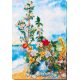 Bead Embroidery Kit on Art Canvas "Flowers on the shore"