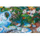 Bead Embroidery Kit on Art Canvas "Flowers on the shore"