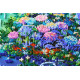 Bead Embroidery Kit on Art Canvas "Cozy little world"