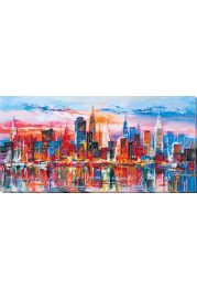 Bead Embroidery Kit on Art Canvas "Evening city"