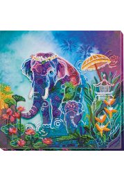 Bead Embroidery Kit on Art Canvas "Next to mom"