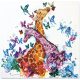 Bead Embroidery Kit on Art Canvas "Spotty giraffes"