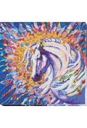 Bead Embroidery Kit on Art Canvas "Messenger of happiness"