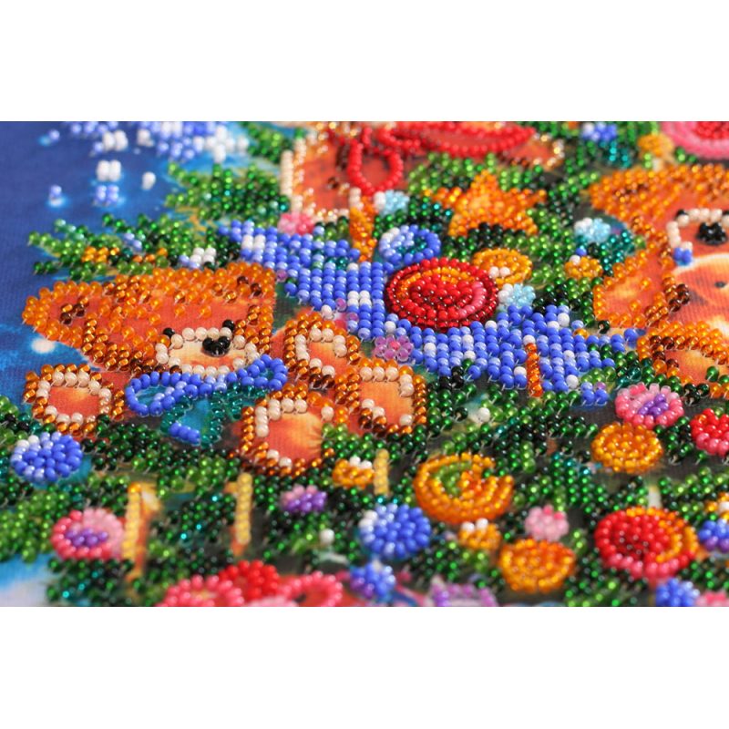 Bead Embroidery Kit on Art Canvas "Wonder-tree"