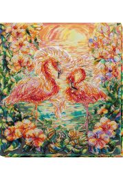 Bead Embroidery Kit on Art Canvas "Awe of the senses"
