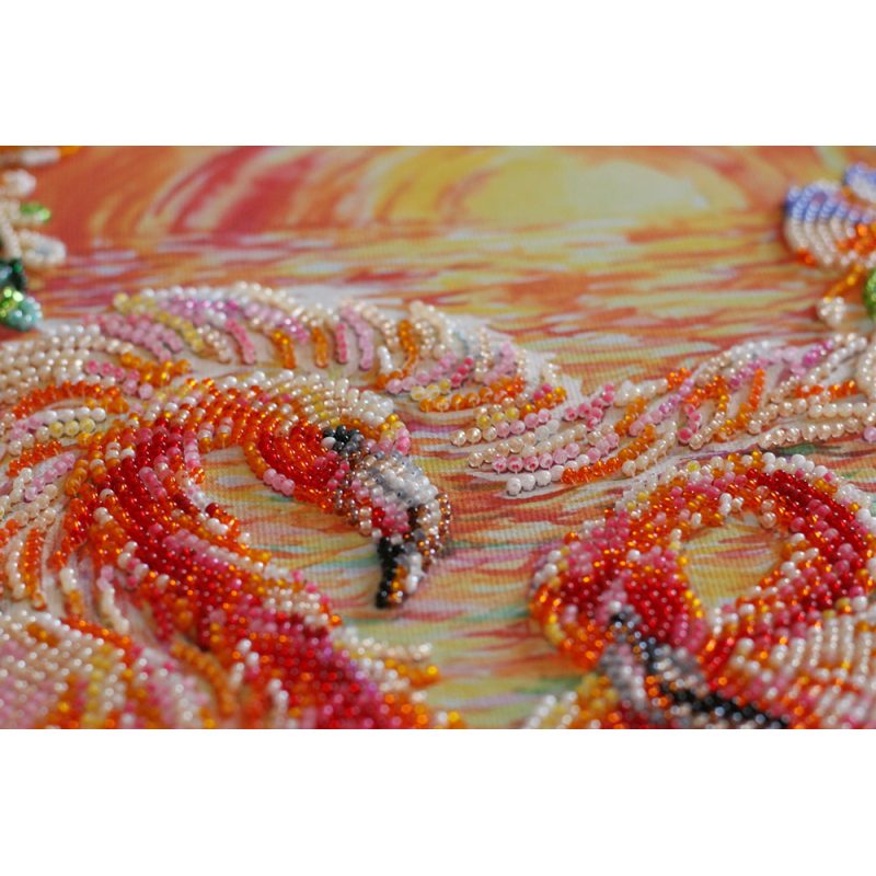 Bead Embroidery Kit on Art Canvas "Awe of the senses"